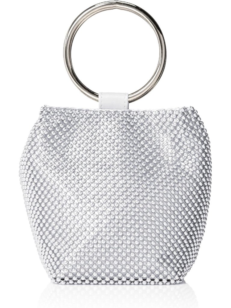 Women's Womens Gwen Ball Mesh Ring Wristlet Pouch Clutch